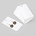 Coopay 200 Pieces Earring Display Card Earring Card Holder Blank Kraft Paper Tags for DIY Ear Studs and Jewelry, 3.5 x 2 Inches (White)