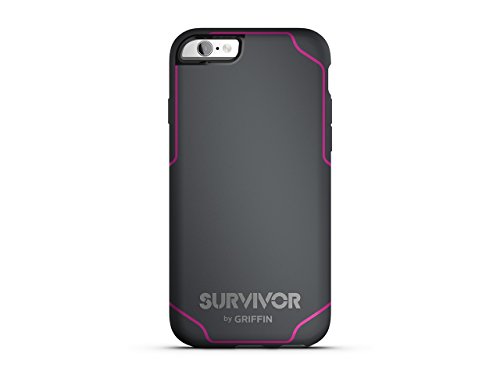 Griffin Survivor Journey Coque pour iPhone 6/6s - Anthracite/Rose Fluo
