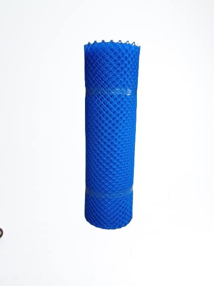 Image of SAI Balaji 3.3 Feet Height X 10 Feet Length UV Stabilized PVC Tree Guard Fencing net Fencing Mesh Anti Bird Net Blue Color SBO26