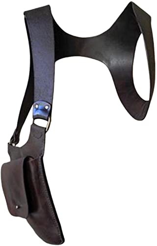 KATANA Sac à bandoulière holster homme en cuir réf 81216 choco (3 coul