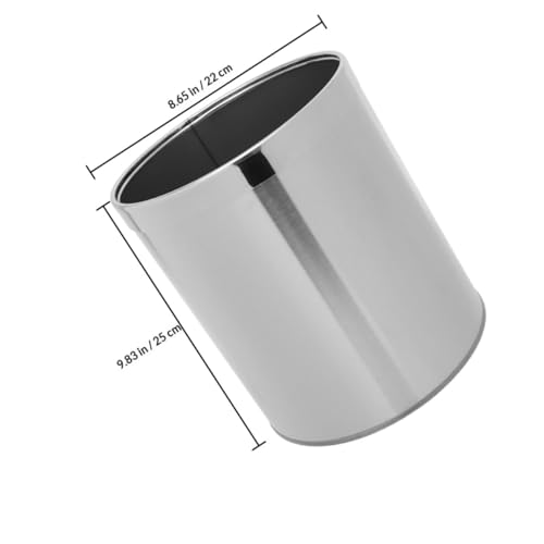 Caneca de basura redonda acero inoxidable 2 unidades miniatura 2