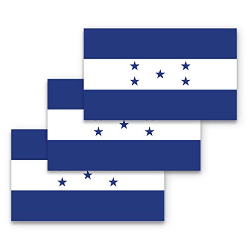 3x5 Honduras Flag Sticker 3-Pack Made with Durable Waterproof Materials Flag of Honduras Bumper Sticker Honduran Flag Bumper Sticker Honduras Bumper Sticker Honduran Bumper Sticker