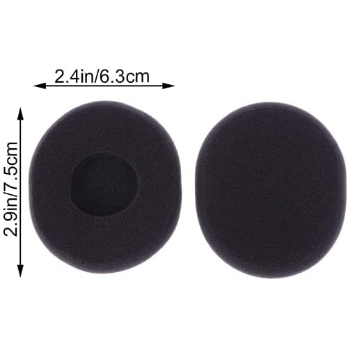 Image of Crysendo Replacement Ear Pads for Logitech H 800 Earpads, 2 Pair, Black | 2 pairs Protein Leather replacement headphone cushions for worn earpads; soft foam padding; easy-fit replacement design