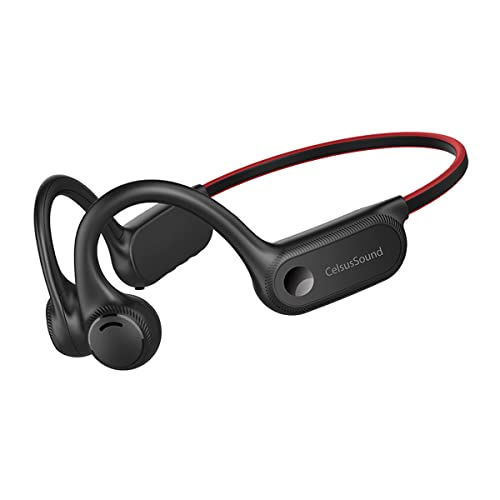 GBOKYN Knochenleitung-Kopfhörer, offene Ohr-Sport-Kopfhörer, kabellose Bluetooth-Kopfhörer mit Mikrofon, schweißresistent, Sport-Headset zum Laufen, Radfahren, Fahren, Wandern