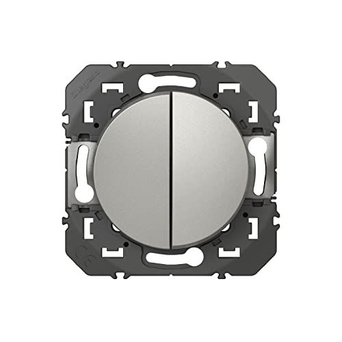 Legrand LEG95236 VV Aluminium Compo Dooxie On-Off/Two-Way Switch with Push Button Composable Aluminium - Image 3