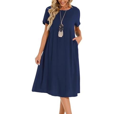 Lpecmin Women's Casual Summer Dress with Pockets Cover