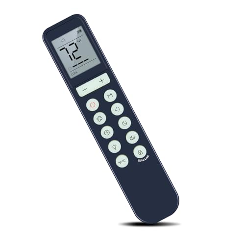 Télécommande climatiseur Dreo 12 000 BTU noir de rechange pour DR-HAC005S DR-HAC006S