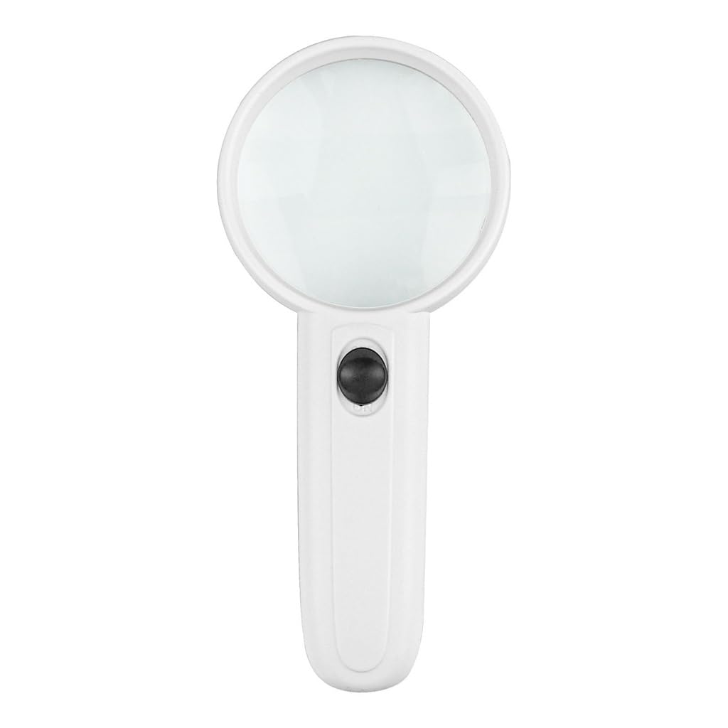 Lente d'Ingrandimento con Luce LED Lente di ingrandimento in Vetro con Montatura in plastica Portatile Lente di ingrandimento da Lettura 160 * 73 * 25mm