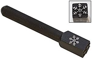 PMC Supplies LLC 3/8" 10 MM Jumbo Snowflake Winter Punch Stamp for Marking Pressing Gold Silver Copper Charms Pendants Jewelry Tool