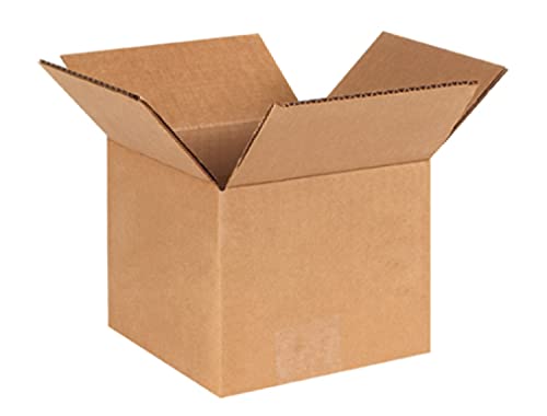Image of Secure Seal - 6x6x5 Pack of 100 Corrugated Cardboard Packing Shipping Mailing Moving Carton Boxes
