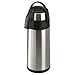 axentia Airpot en Plata, Pump Tetera de Acero Inoxidable, Jarra térmica con Doble Pared, – Termo con Bomba y Cuerpo irrompible, Pump de Jarra de café con asa, Volumen: Aprox. 5 L