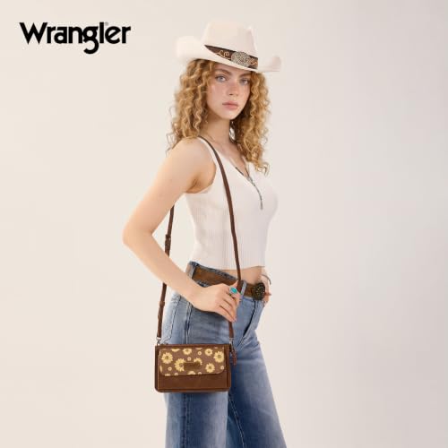 Image of Wrangler Crossbody Wallet for Women RFID Clutch Phone Purse with Credit Card Slots