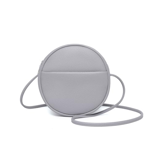 Image of Circle Crossbody Bag for Women NYLON Circle Purse with Zipper Adjustable Knot Shoulder Straps