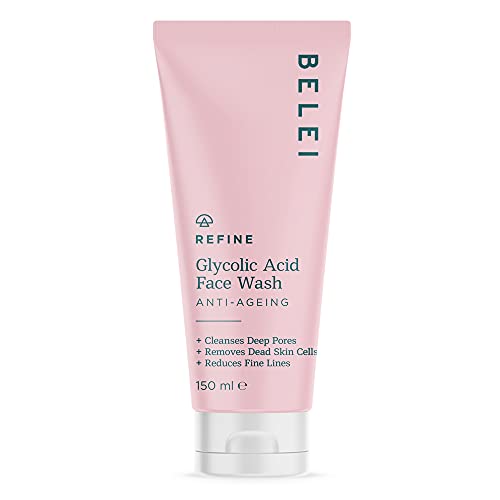 Marca Amazon - Belei Limpiador facial con ácido glicólico, 150ml