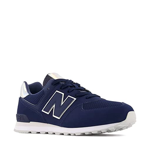 Image of New Balance Girl's 574 (Big Kid) Natural Indigo /White 6.5 Big Kid W