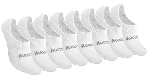 Saucony Women's No Show Cushioned Invisible Liner Socks (8, 16 Pairs)