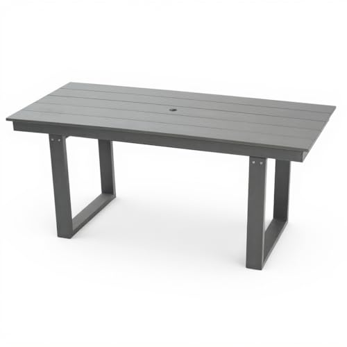 67" Outdoor Dining Table & Meeting Table, Weather-Resistant Patio Table