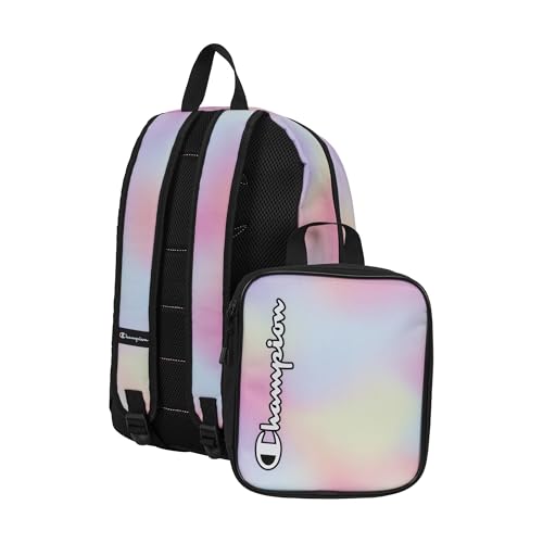 Champion Kids' Mode Backpack and Lunch Box Set, Pink/Aqua/Black, One Size - image 4