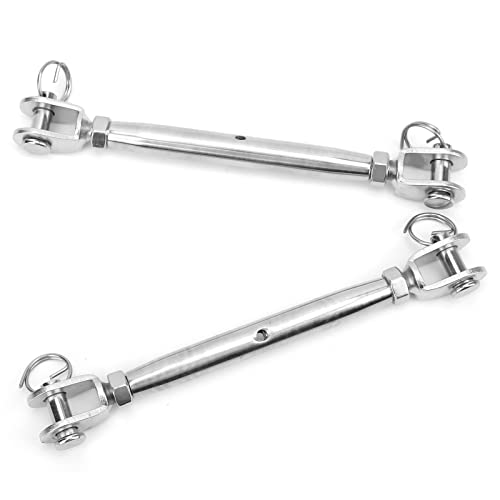 Turnbuckle de Quijada para Cable, Acero Inoxidable, 2 Piezas miniatura 4