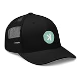 KASPA Crypto Logo Trucker Cap, Black, Talla Única