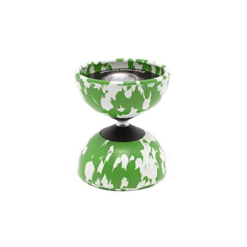 Diabolo - Mister Babache - arlequin Medium (Vendu sans Baguettes) Blanc/Vert