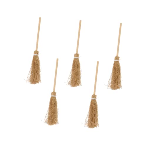 ibasenice Halloween Broom Prop 5pcs Broom Decor Halloween Decor for Party