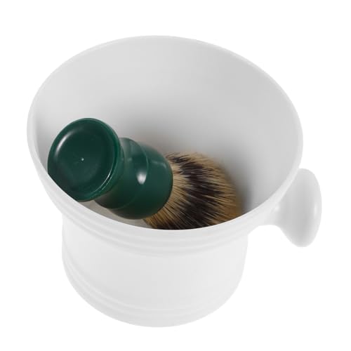Anneome Kit Cuidado Barba Brocha De Afeitar Cuenco Para Espuma De Afeitar y Taza Para Hombres Para Uso Peluquería
