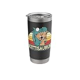 Kittisaurus Dinosaur Lover Kitty Owner Cat Owner Dino Stainless Steel Insulated Tumbler