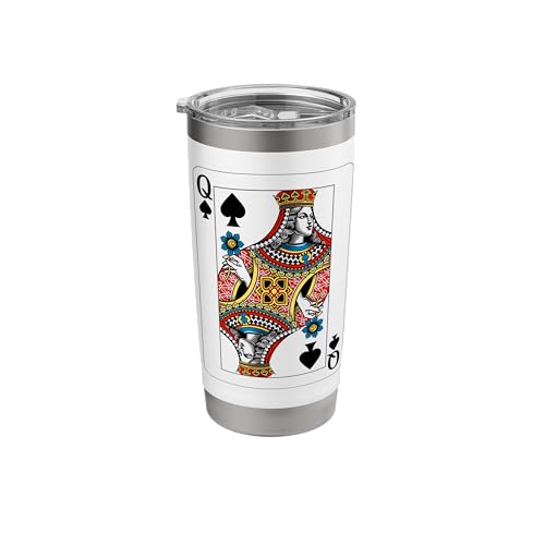 Queen of Spades Design from Deck of Playing Cards Stainless