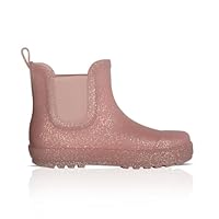 A2Z 4 Kids Girls Rain Boot Non-Slip Waterproof PVC Child Wellies Snow Shoes - Wellies Shimmer Pink 3 UK