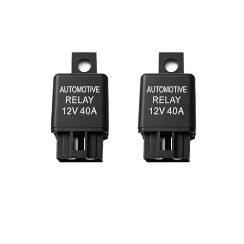 40 Amp 12V 4-Pin Heavy Duty Automotive Relay for Fog Driving Light Wire Starter Bar FLS821 Universal SPST Pack of 2