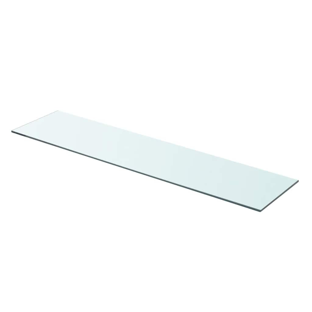 Set di 2 ripiani in vetro per parete lamellare, 90 x 20 cm, vetro temperato trasparente, pannello in vetro spesso 8 mm, per negozi e appartamenti, scaffali stabili per la presentazione di
