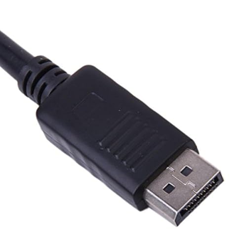 Image of ATEVON DisplayPort to HDMI Adapter - DP Male to HDMI Female Converter Cable for Monitor, TV, Projector, Compatible with Laptop, PC, Graphics Card, Supports 4K UHD, Plug and Play (Black)