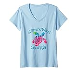Photo Gallery donna st simons island beach acquerello loggerhead turtle tie dye maglietta con collo a v Photo Gallery donna st simons island beach acquerello loggerhead turtle tie dye maglietta con collo a v