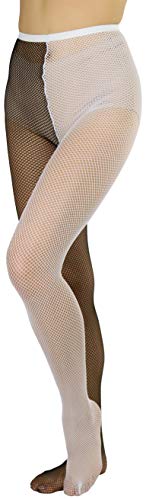 Image of ToBeInStyle Women's Two Toned Vibrant Jester Contrast Opaque Multicolored Tights