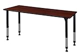 72 x 30 in. Kee Height Adjustable Classroom Table Cherry