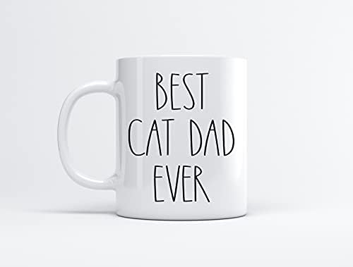 Best Cat Dad Ever Coffee Mug - Gifts for Christmas - Cat Dad Birthday Gifts Coffee Mug - Father's Day/Mother's Day - Family Coffee Mug For Birthday Present For The Best Cat Dad Ever Mug 11oz