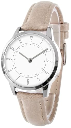 Preisvergleich Produktbild Zeit-Bar Funk-Armbanduhr Damen, Edelstahlgehäuse, Leder-Uhrband