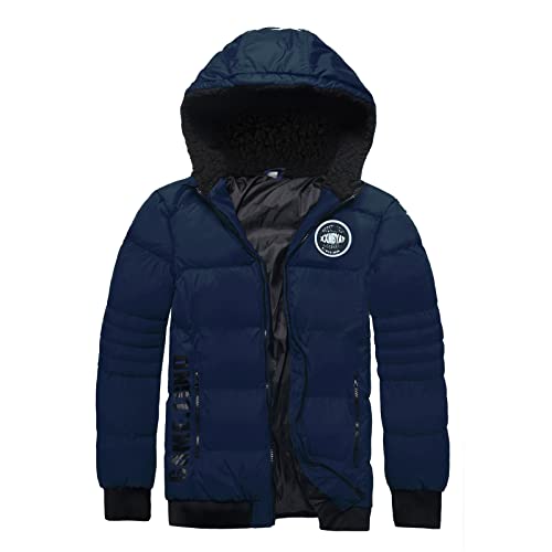 Snow Dreams Boys Winter Coat Waterproof Puffer Fall Jacket Hooded Warm For Kids Outerwear Parka Navy Size 10 12 #TOP8
