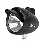 Vintage Bike Bike LED Super Lights Light Front Headlamp, Retro Bicycle Lamp (Black)