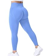 ZAAYO Damen Gym Leggings Sport Booty Scrunch Butt High Waist Seamless Yoga Hosen