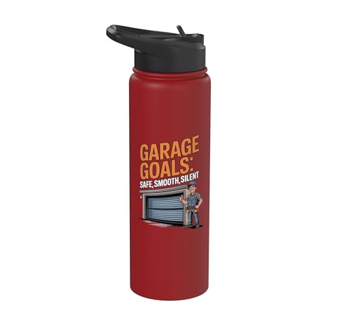 Garage Door Installer Garage Door Installation Technician Stainless Steel Insulated Water Bottle
