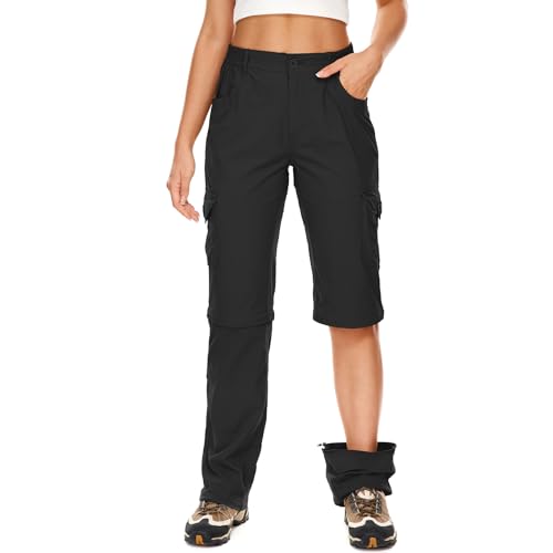 Faysfad Walking Trousers Women Cargo Pants Waterproof Summer Quick Dry Lightweight Convertible Stretch Outdoor Casual UPF 50 Hiking Running Zip Off(2193,Black,6) Faysfad Walking Trousers Women Cargo Pants Waterproof Summer Quick Dry Lightweight Convertible Stretch Outdoor Casual UPF 50 Hiking Running Zip Off(2193,Black,6)