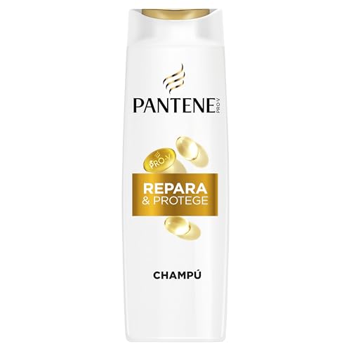 Pantene Pro-V Repara y Protege Champú 325ml para Pelo Seco y Dañado, Limpia y Protege los Enlaces Capilares con Suavidad, Sin Siliconas, Aceites Minerales ni Colorantes, Tecnología Active Nutri-Plex