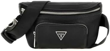 GUESS Certosa Saffiano Eco Compact Bum Bag Black