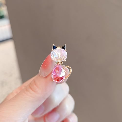 Image of Fashion Cute Crystal Animal Brooch Pins for Women Girls Cat Bird Corsage accessory Pin delicate accessory Party Ceremony