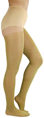 Image of ToBeInStyle Women's Shine & Shimmer Pantyhose Opaque Lurex Tights