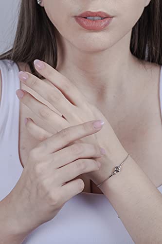 Image of Polar Light Signature Canadian Diamond Charm Bracelet in .925 Sterling Silver - Choice of Rolo or Paperclip Style Chain