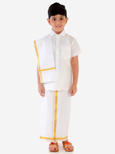 Image of VASTRAMAY Boy's Silk Blend Classic Shirt