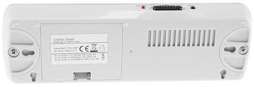 ChiliTec Notleuchte mit Akku Notbeleuchtung Akkubetrieb Licht für bis zu 5 Stunden CTNL-30 230V 30 SMD Led 230V Automatisches einschalten bei Stromausfall Notbeleuchtung mit Schalter Weiß
